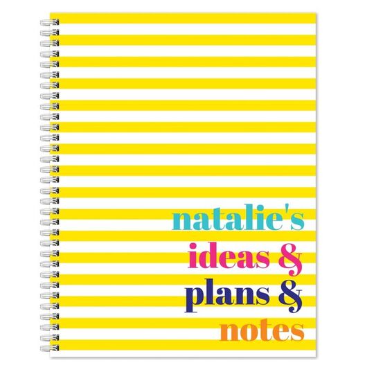 Yellow Stripes Spiral Notebook